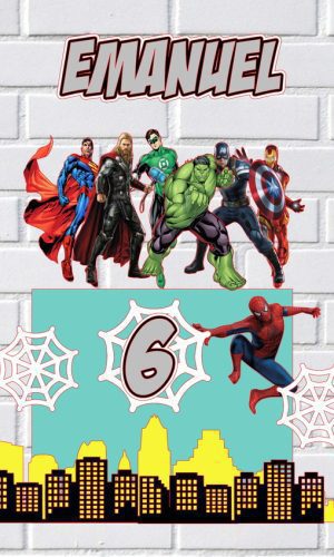 Arquivo de Corte Topo de Bolo Vingadores Studio 002