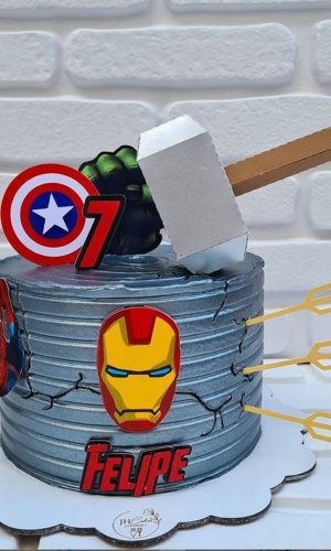 Arquivo de Corte Topo de Bolo Vingadores