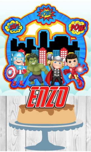Arquivo de Corte Topo de Bolo Vingadores Studio