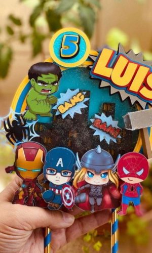 Arquivo de Corte Topo de Bolo Vingadores Studio