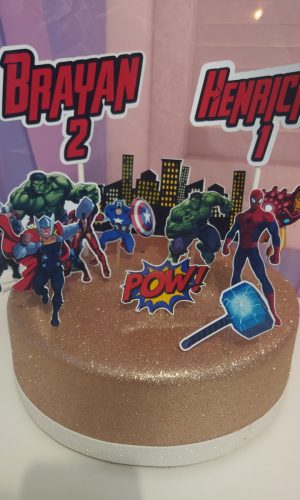 Arquivo de corte topo de bolo Vingadores