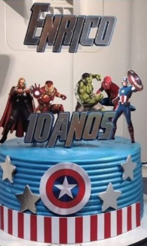 Arquivo de Corte Topo de Bolo Vingadores