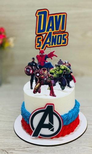 Arquivo de corte topo de bolo Vingadores