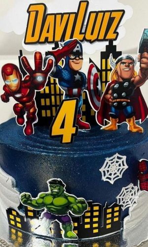 Arquivo de Corte Topo de Bolo Vingadores