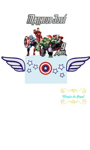 Arquivo de corte Topo de bolo vingadores