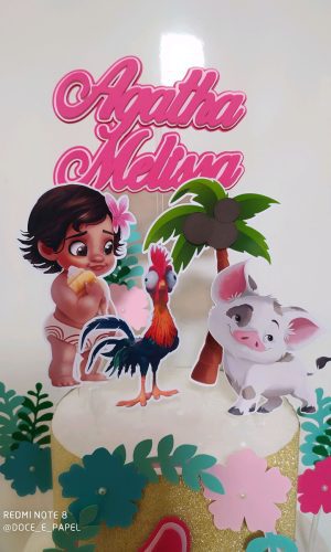 Arquivo de corte topo Moana baby+4arquivos