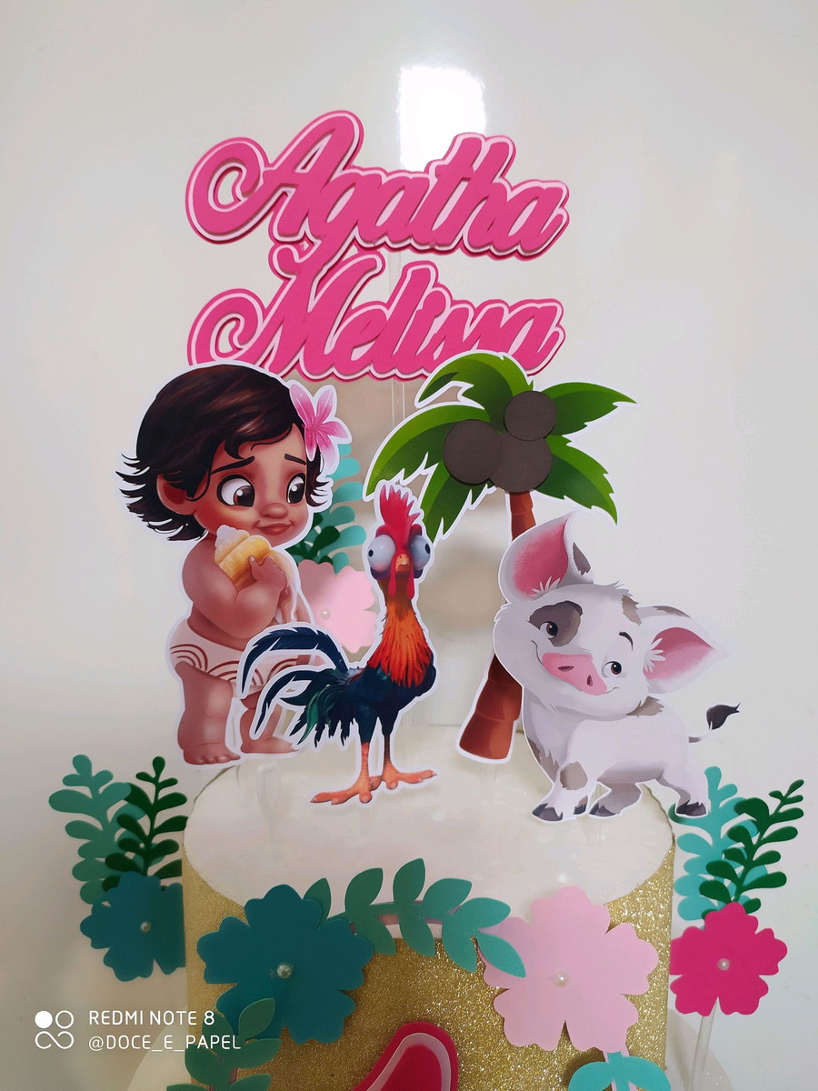 Arquivo de corte topo Moana baby+4arquivos