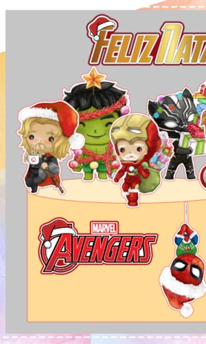 Arquivo de Corte Topo Natal Vingadores - Studio e PDF