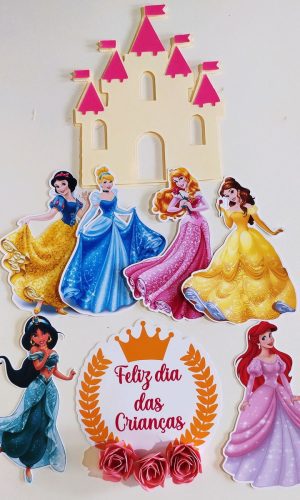 Arquivo de corte topo princesa Disney castelo+brinde
