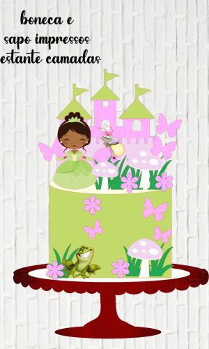 Arquivo de Corte Topo Princesa Tiana Cut Castelo Camadas