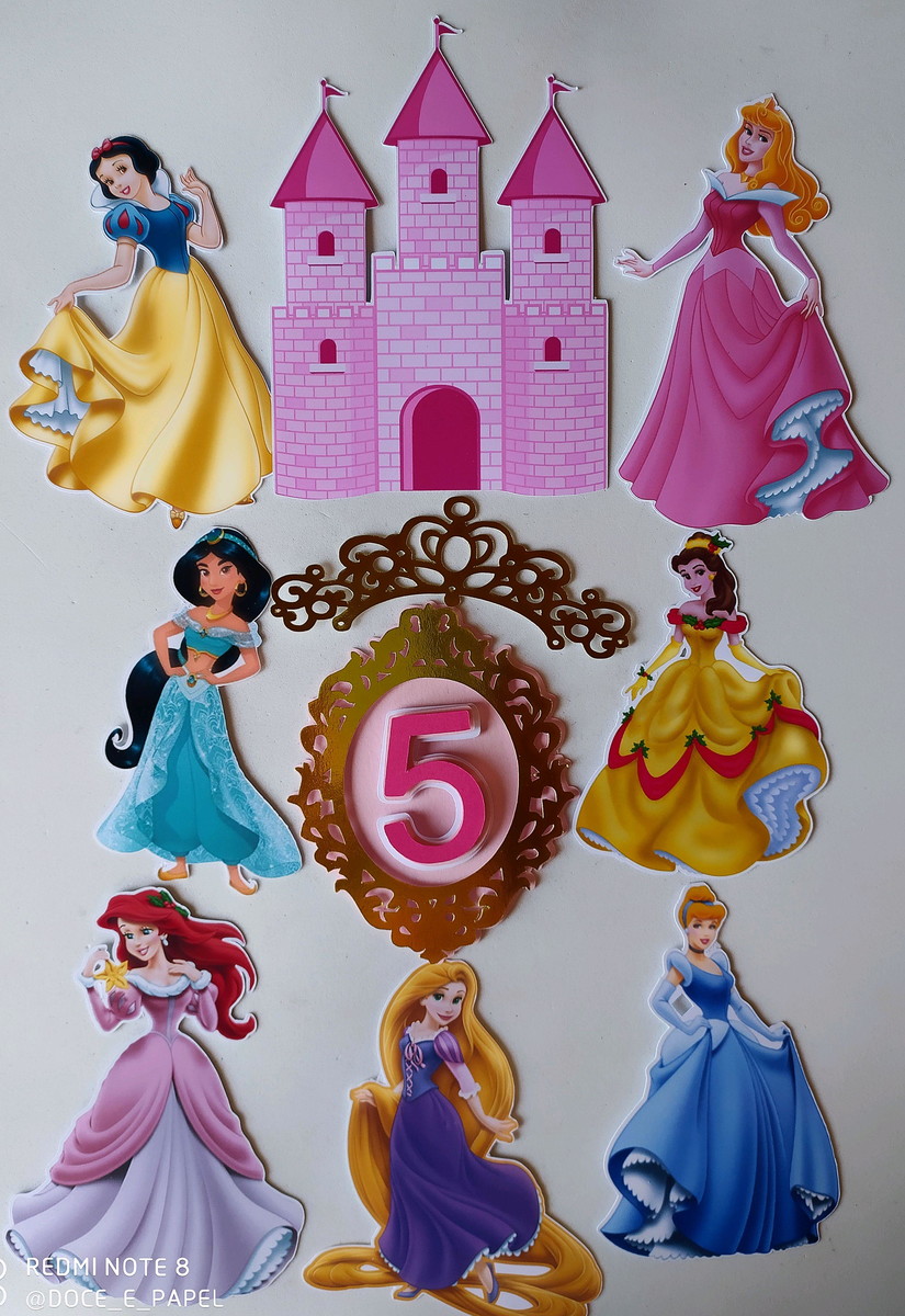 Arquivo de corte topo princesas Disney +brinde