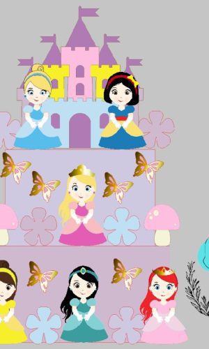 Arquivo de Corte Topo Princesas Camadas