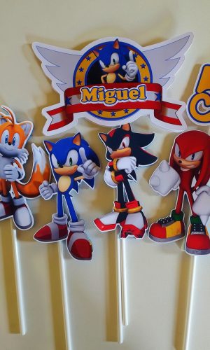 Arquivo de corte Topo Sonic Miguel+brinde