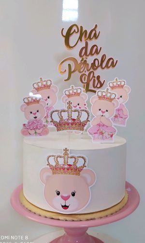Arquivo de corte topo ursinha princesa+brinde