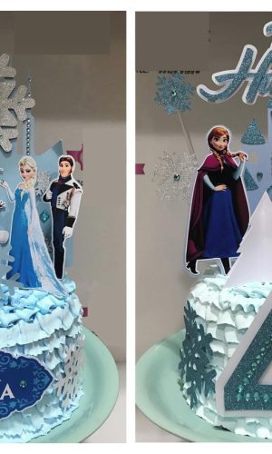 ARQUIVO DE CORTE TOPOS DE BOLO FROZEN. 2 ARTES