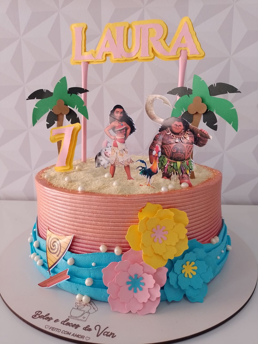 Arquivo de Corte - Topper de Bolo Moana - Imagem 2