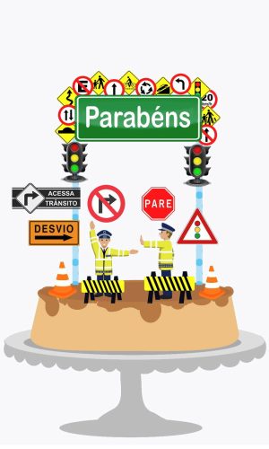 Arquivo de Corte Trânsito Topo de Bolo Cod 01