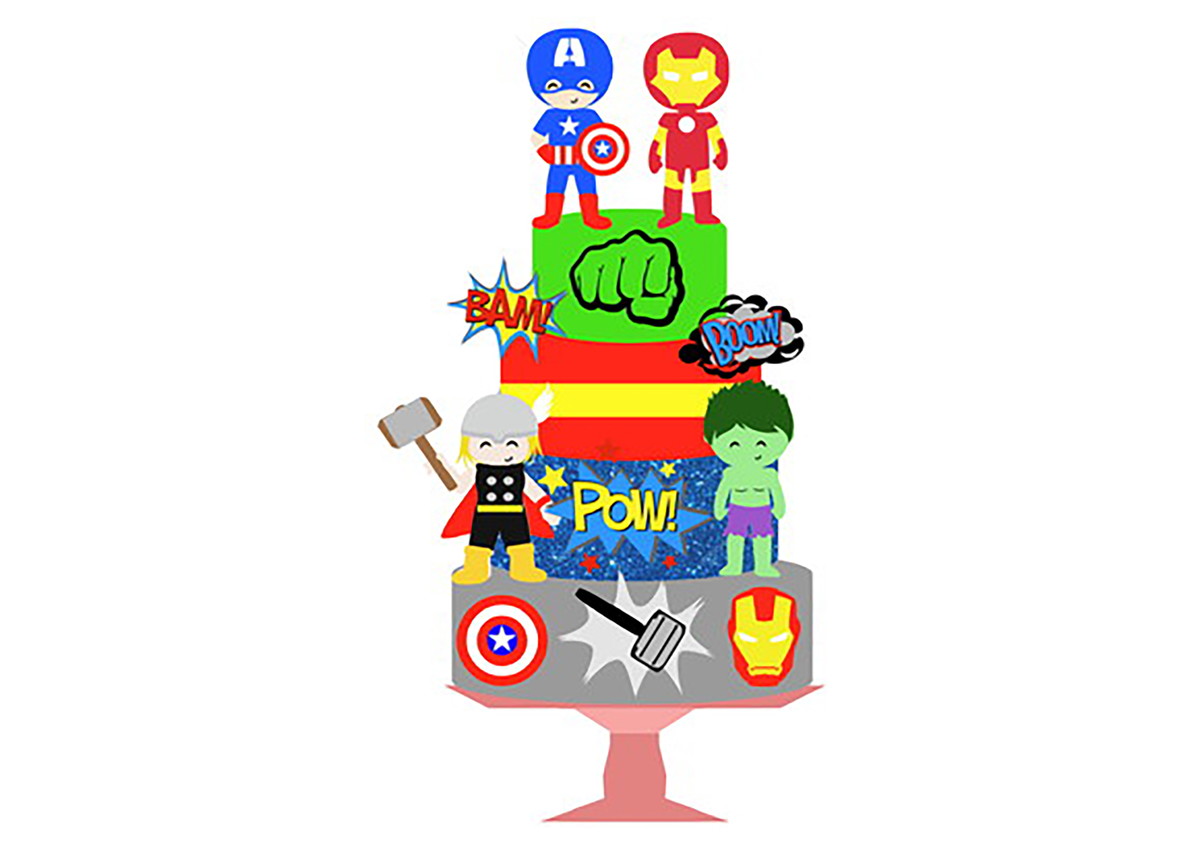 Arquivo De Corte: Topo Vingadores (100% Em Camadas) 002