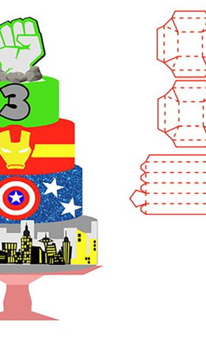 Kit C/ 5: Arquivo De Corte: Vingadores (100% Em Camadas) 001