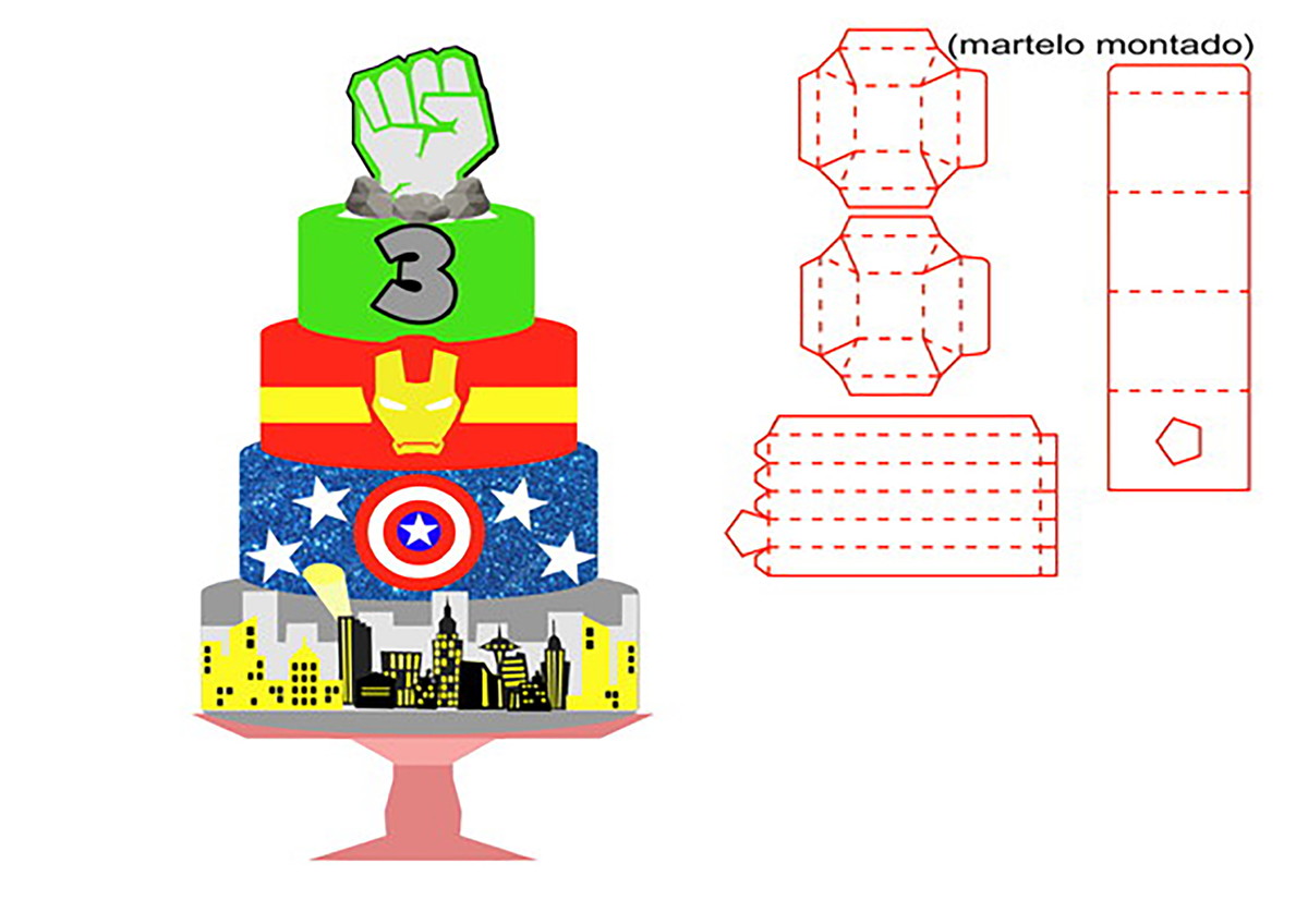 Kit C/ 5: Arquivo De Corte: Vingadores (100% Em Camadas) 001
