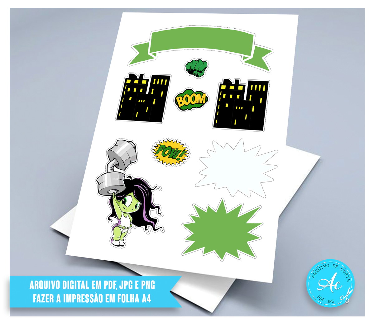 Arquivo Digital Hulk Menina #1 Pdf/jpg/png - Imagem 2
