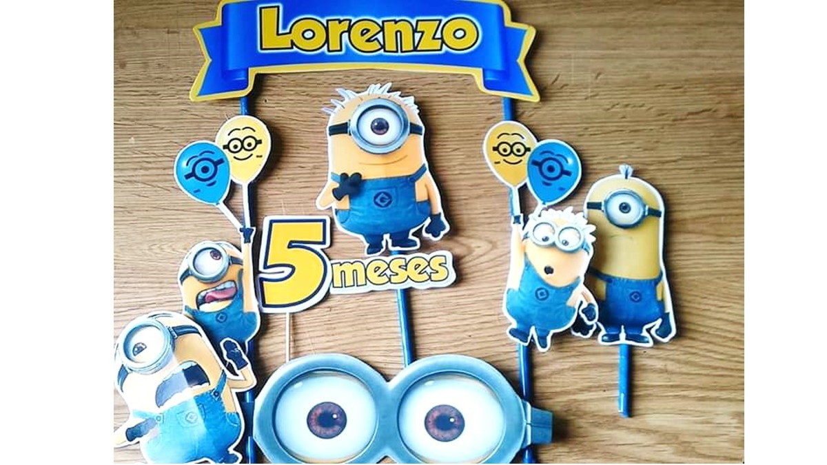 Topo de Bolo Minions
