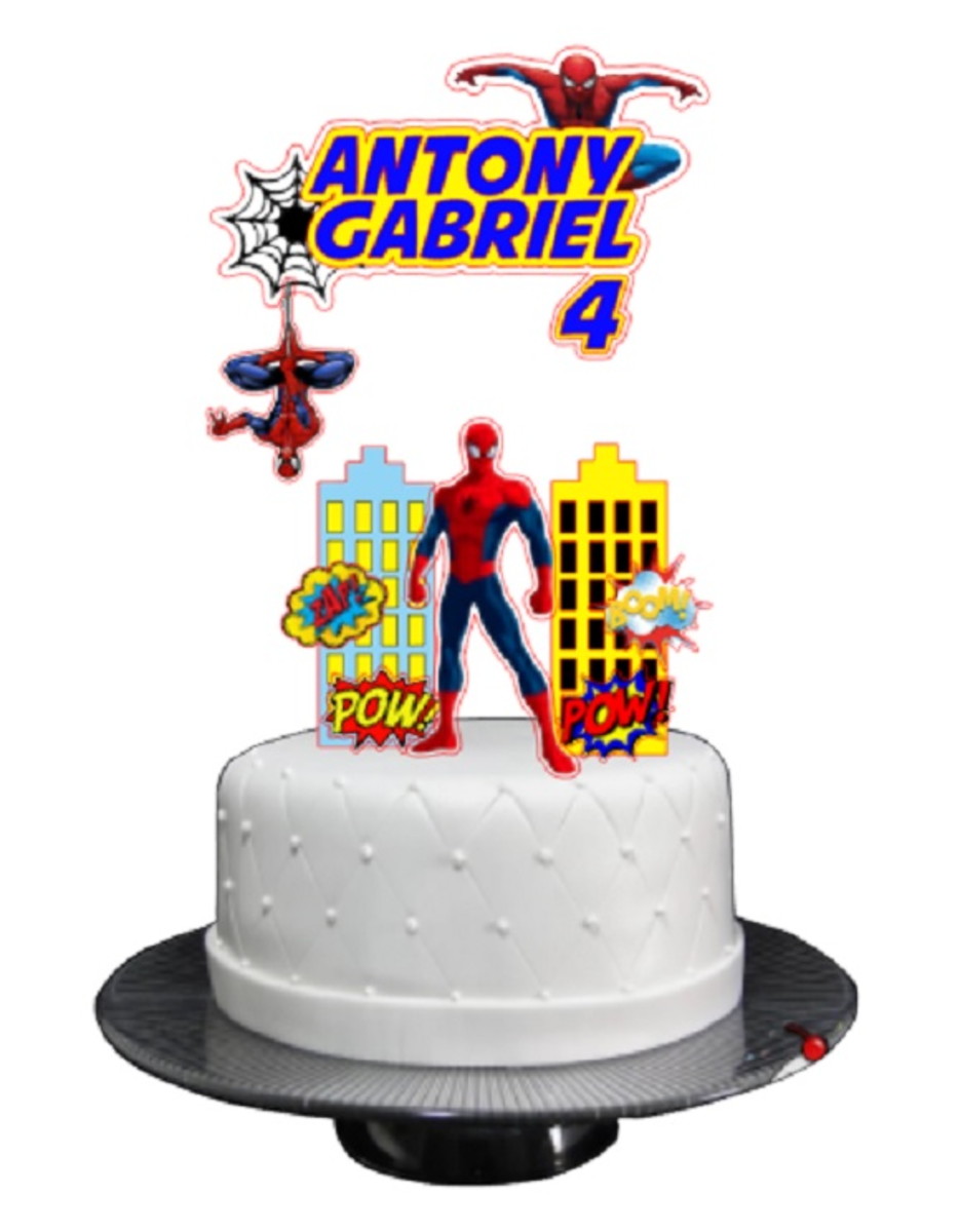Arquivo digital p/ SILHOUETTE - TOPO BOLO HOMEM ARANHA #01 - Imagem 2