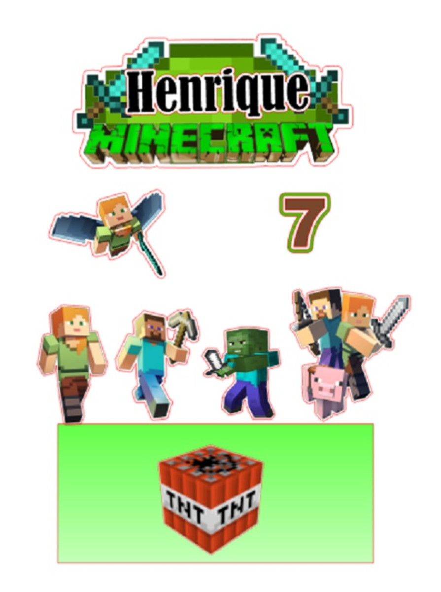 Arquivo digital p/ SILHOUETTE - TOPO MINECRAFT - Imagem 4