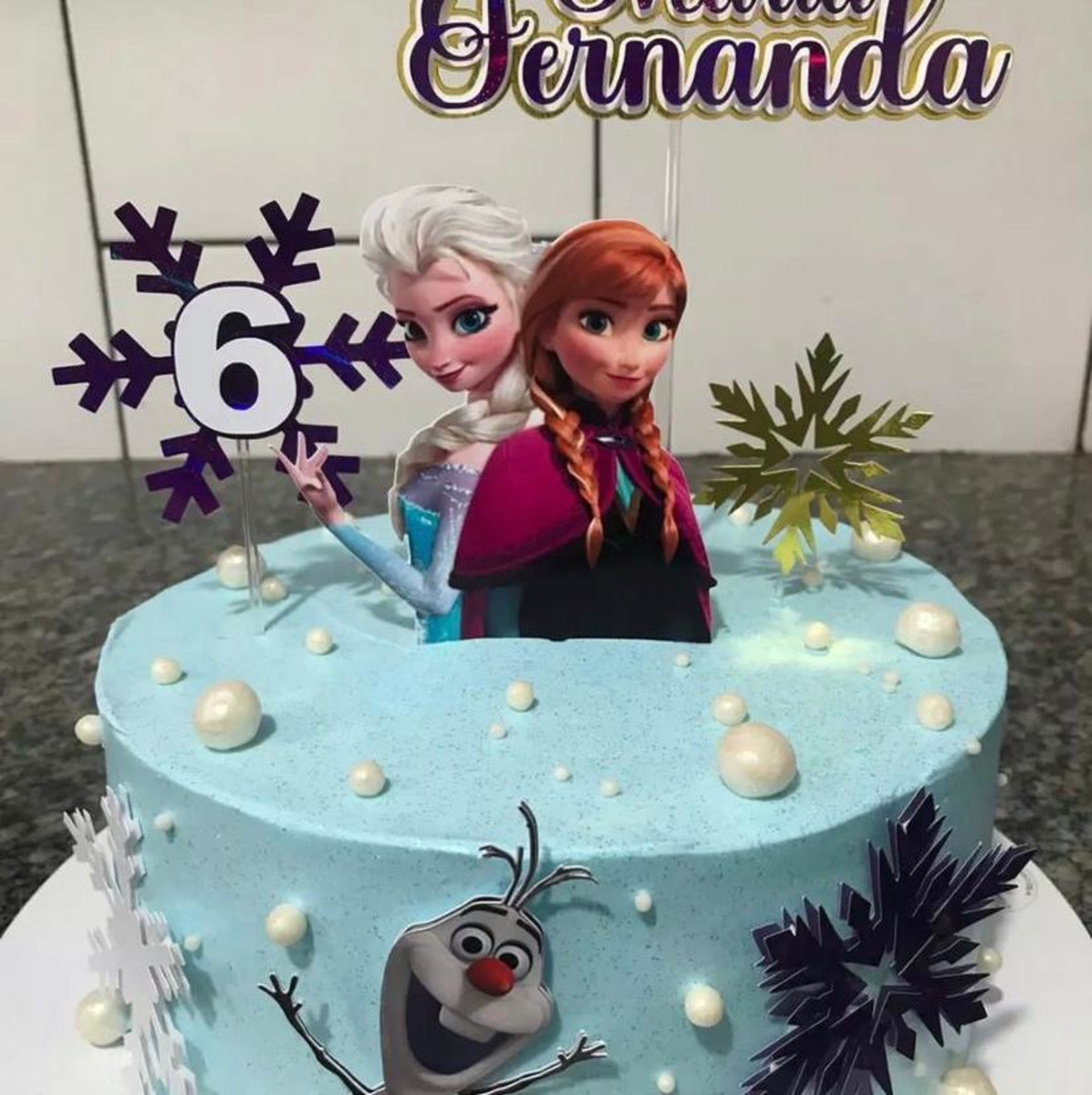 Arquivo Digital Topo de Bolo Frozen