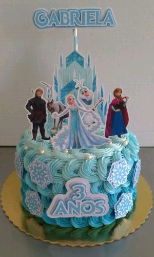 Arquivo de Corte Frozen Topo de Bolo