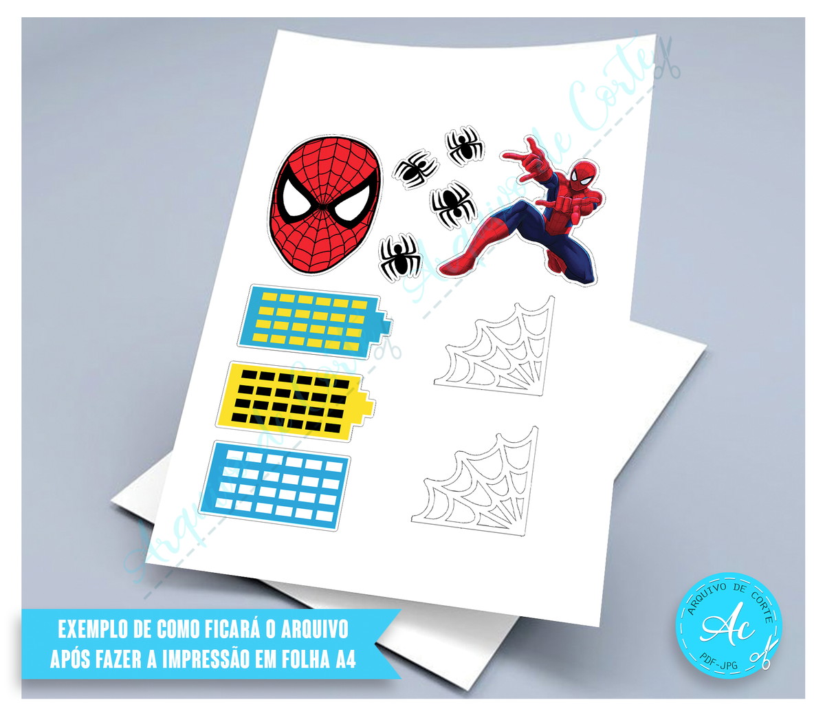 Arquivo Digital Topo de Bolo Homem Aranha #10 - Imagem 2