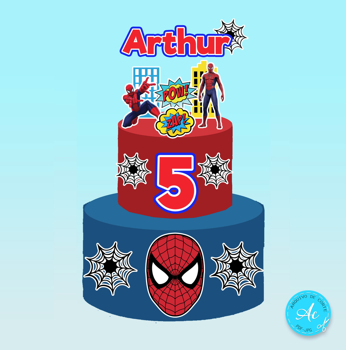 Arquivo digital Topo de bolo Homem Aranha #9 PDF/JPG