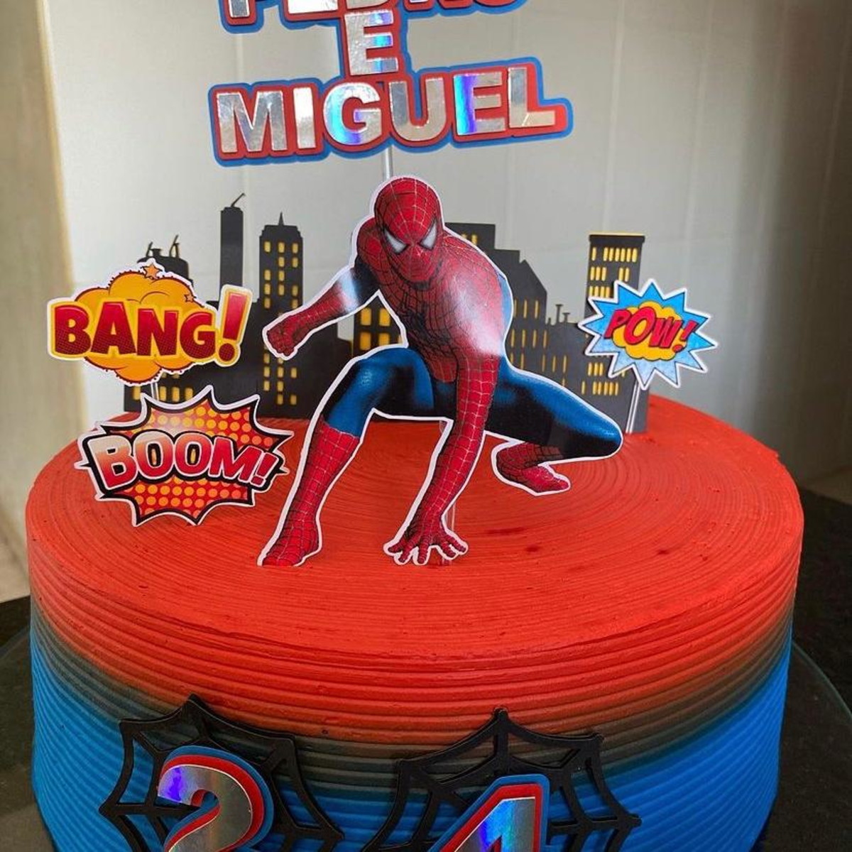 Arquivo Digital Topo de Bolo Homem Aranha