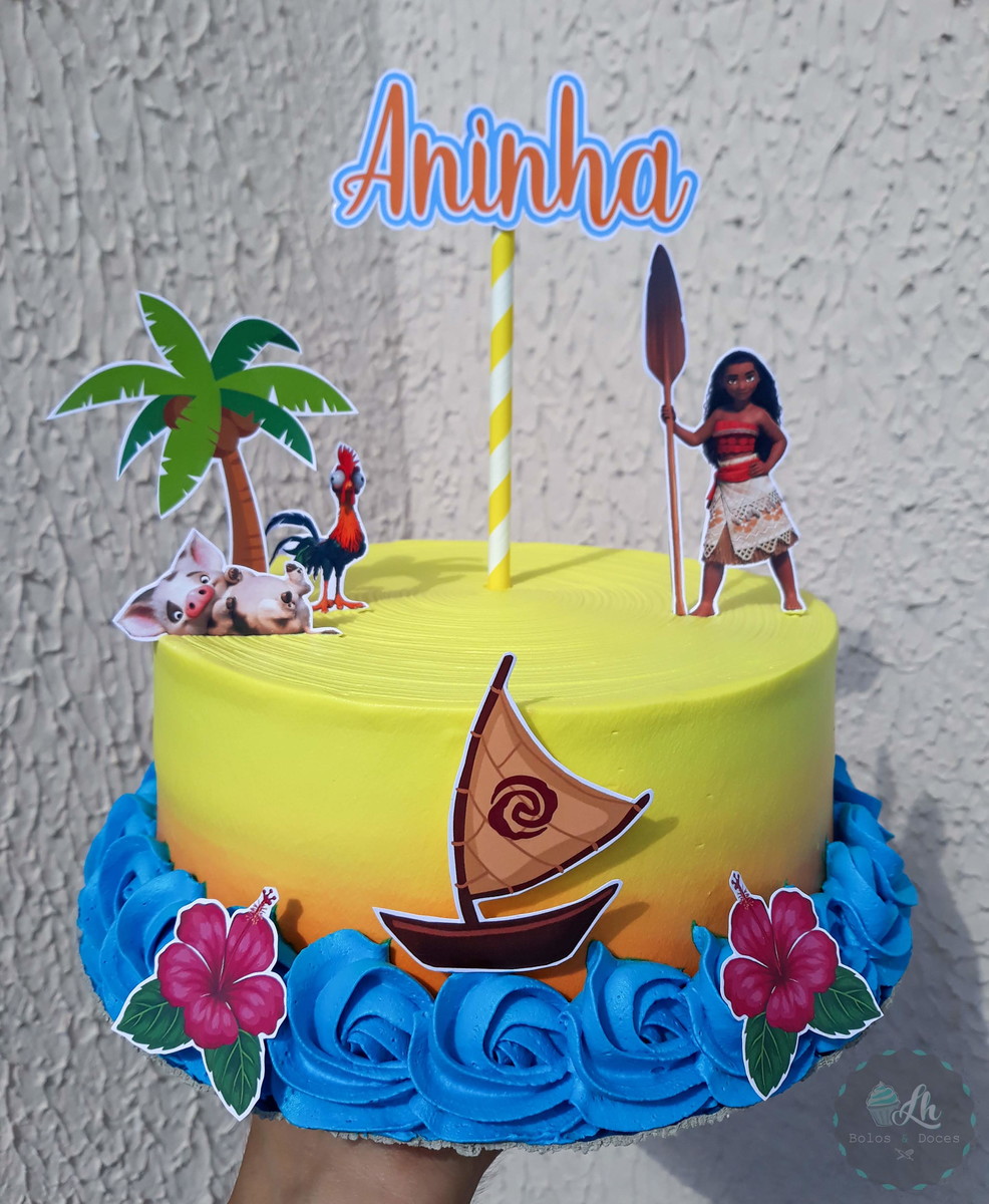 Arquivo digital Topo de bolo Moana #1 PDF/JPG - Imagem 3