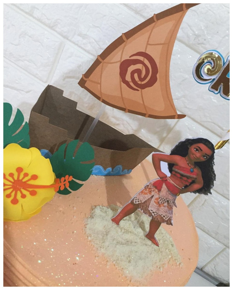 Arquivo Digital Topo de Bolo Moana - Imagem 4