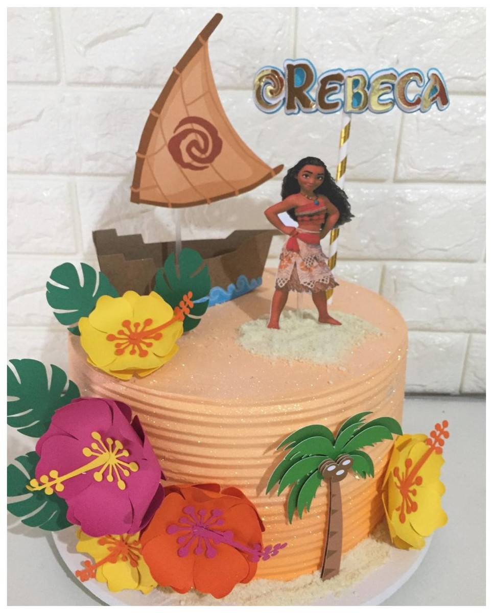 Arquivo Digital Topo de Bolo Moana - Imagem 2
