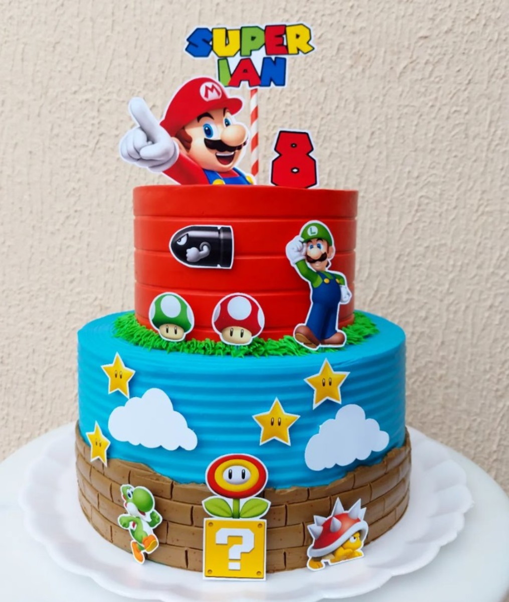 Arquivo Digital Topo de Bolo Super Mario #4 Pdf/jpg/png