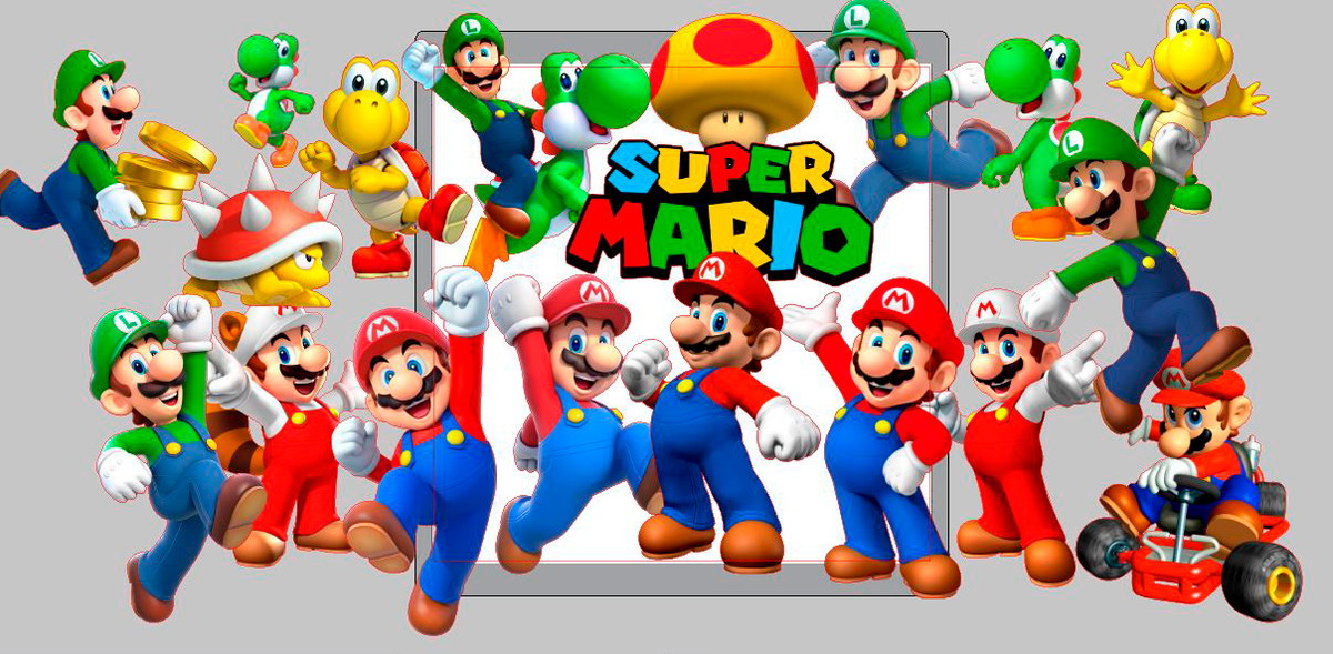 Arquivo digital - Topo de bolo - Super Mario pata Silhouette - Imagem 3