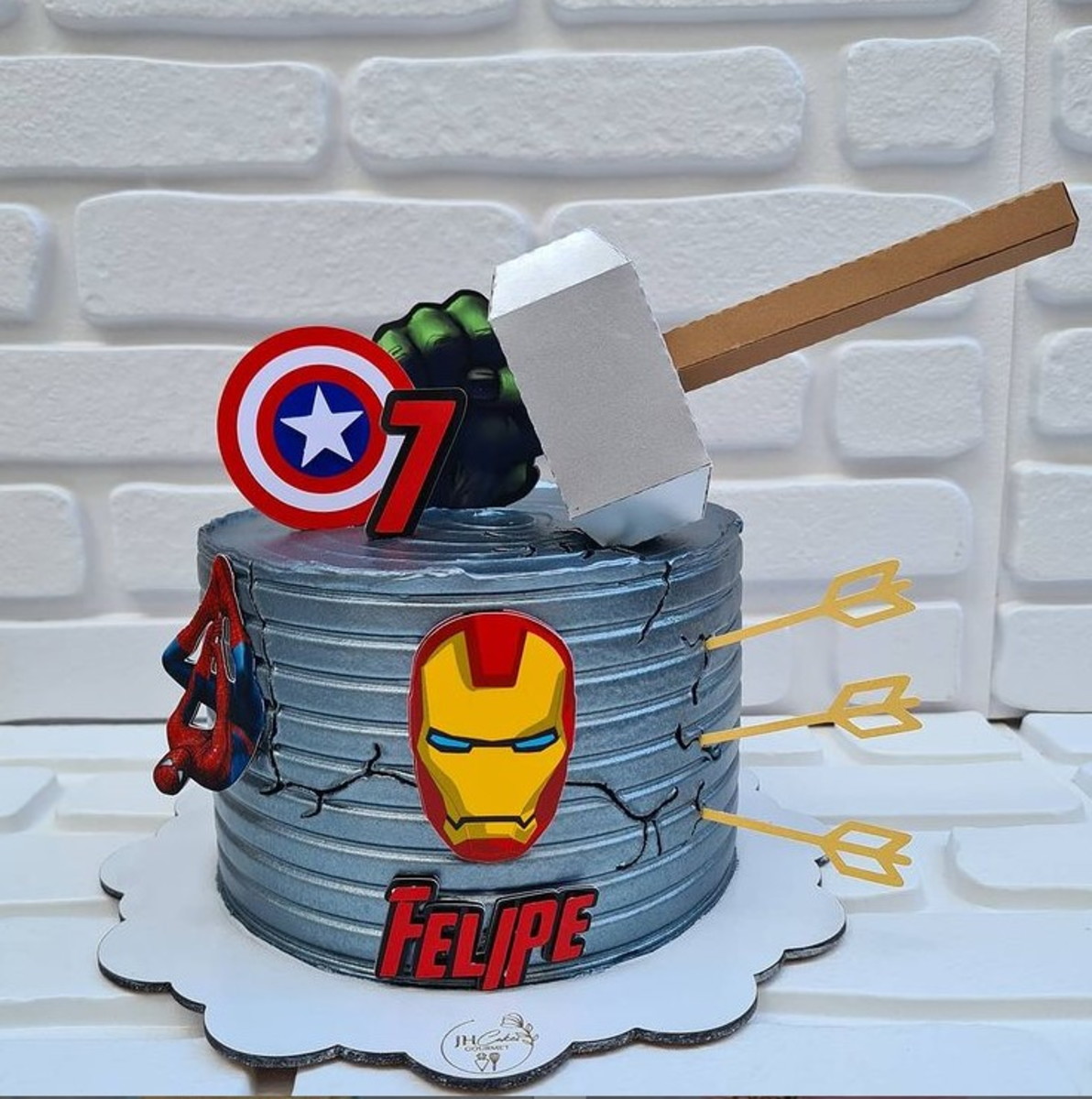 ARQUIVO DIGITAL - Topo de bolo Vingadores 3