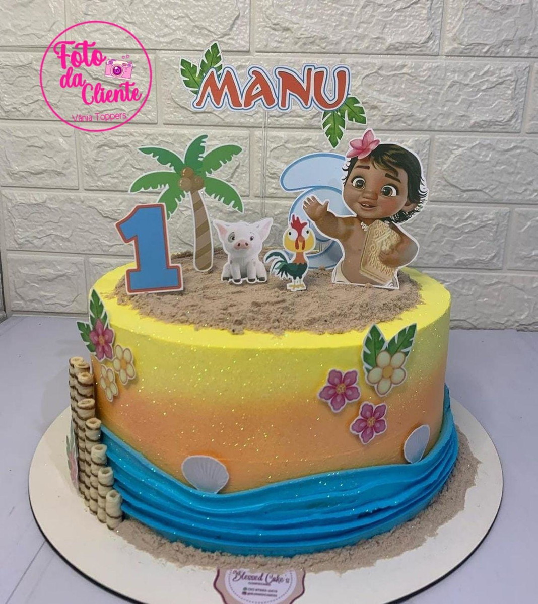 Arquivo Digital Topper de Bolo Moana - Imagem 2