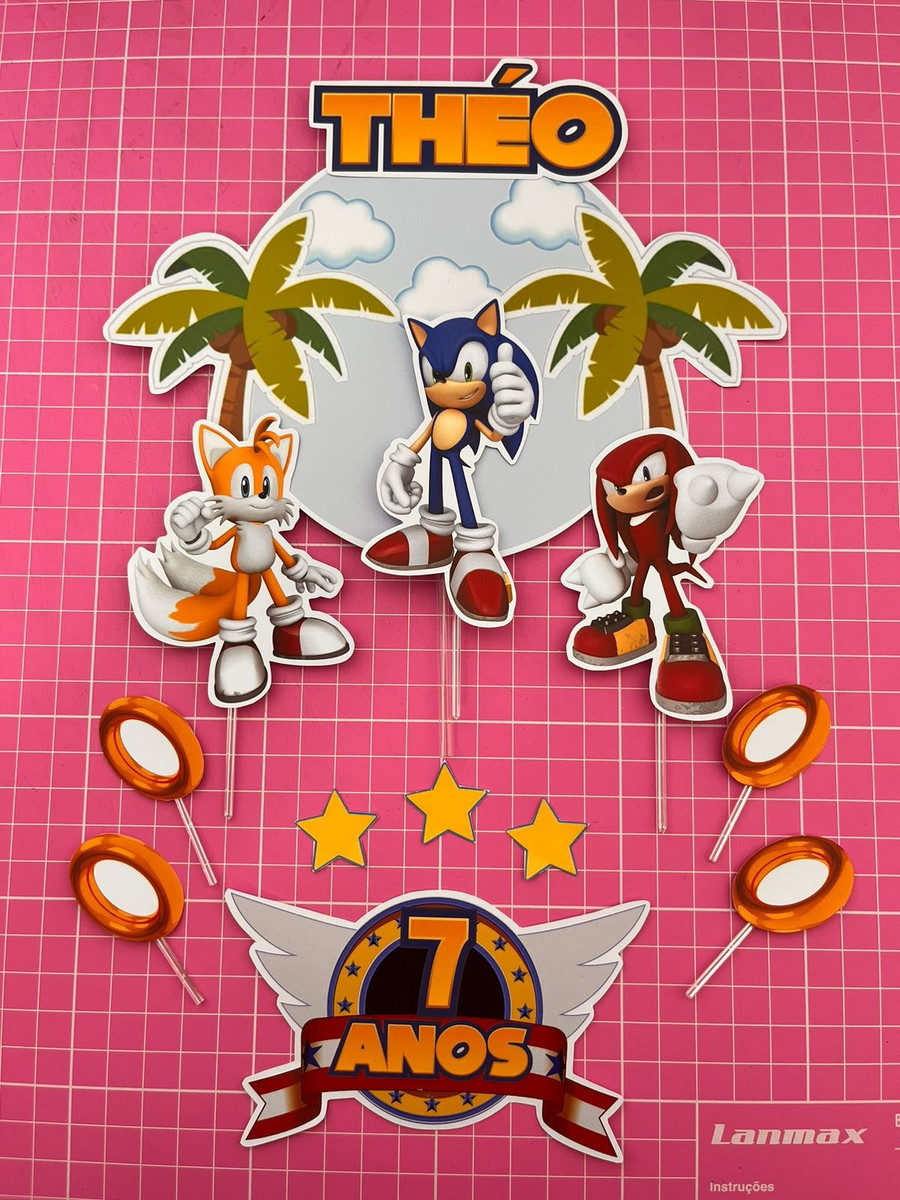 Arquivo Digital Topper de Bolo Sonic - Studio - Imagem 2