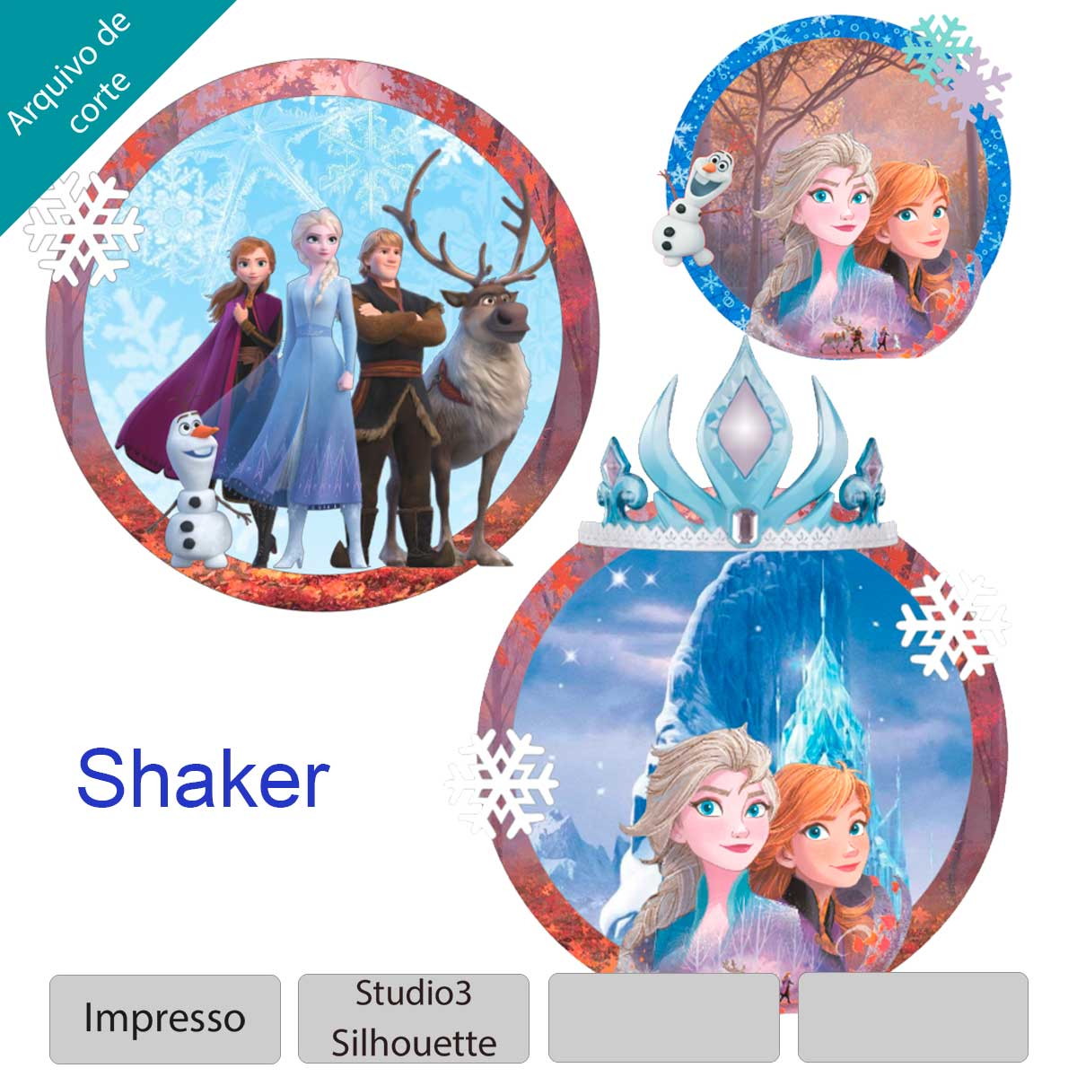 Arquivo para Topo de Bolo Frozen 2 - Shaker +1 tema da loja