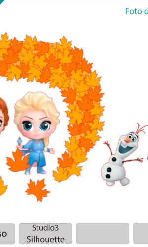 Arquivo topo de bolo mini Frozen 2 e arco de flores +1 tema
