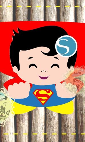 1438 - Arquivo Personagem Super Homem Cute Camadas Studio