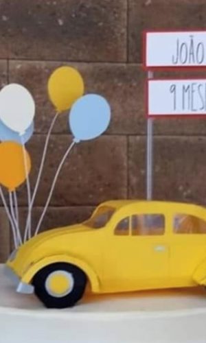 Arquivo Silhouette Festa Infantil Topod e Bolo Carros Fusca