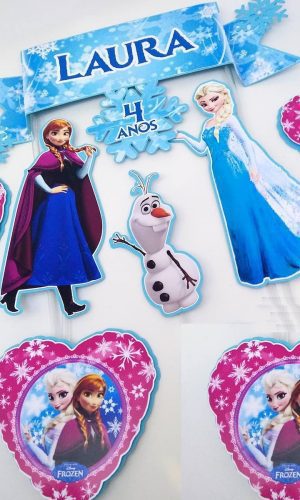 Arquivo Silhouette Topo de Bolo Frozen Reino Gelado