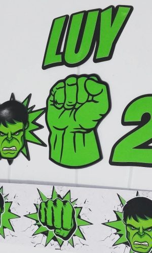 Arquivo Silhouette Topo De Bolo Hulk Super Herói