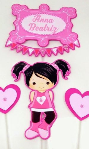 Arquivo Silhouette Topo de Bolo Menina Princesa