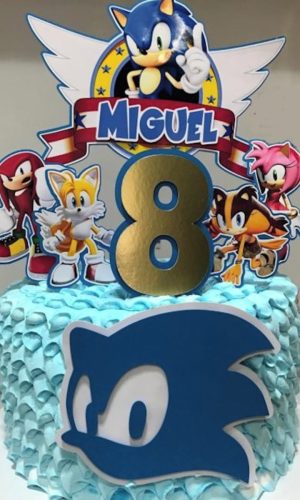Arquivo Silhouette Topo de Bolo Sonic Videogame