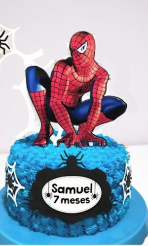 Arquivo Silhouette Topo de Bolo Super Herói Homem Aranha